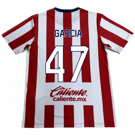 Kandiny Bambino Maglia Gael García #47 Rosso Bianco Kit Gara Home 2024/25 Maglietta