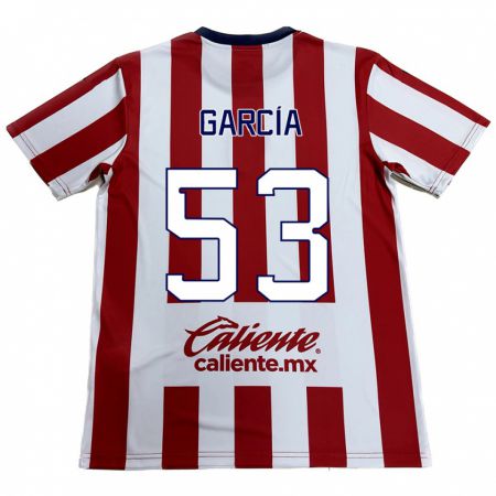 Kandiny Bambino Maglia Uziel García #53 Rosso Bianco Kit Gara Home 2024/25 Maglietta