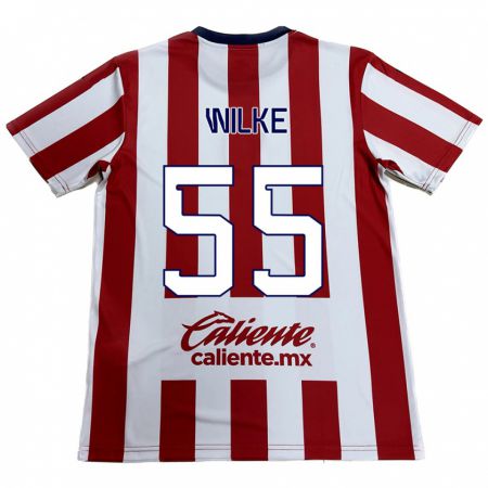 Kandiny Bambino Maglia Teun Wilke #55 Rosso Bianco Kit Gara Home 2024/25 Maglietta