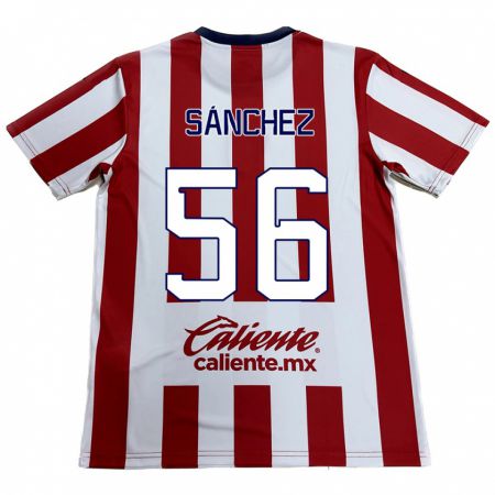 Kandiny Bambino Maglia Benjamín Sánchez #56 Rosso Bianco Kit Gara Home 2024/25 Maglietta