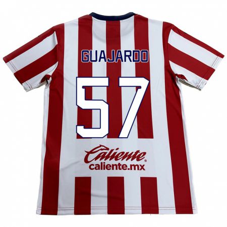 KandinyキッズDylan Guajardo#57赤白ホームシャツ2024/25ジャージーユニフォーム