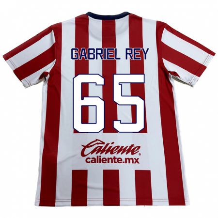 Kandiny Kinderen Luis Gabriel Rey #65 Rood Wit Thuisshirt Thuistenue 2024/25 T-Shirt