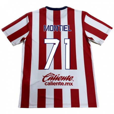 Kandiny Kinderen Erick Montiel #71 Rood Wit Thuisshirt Thuistenue 2024/25 T-Shirt