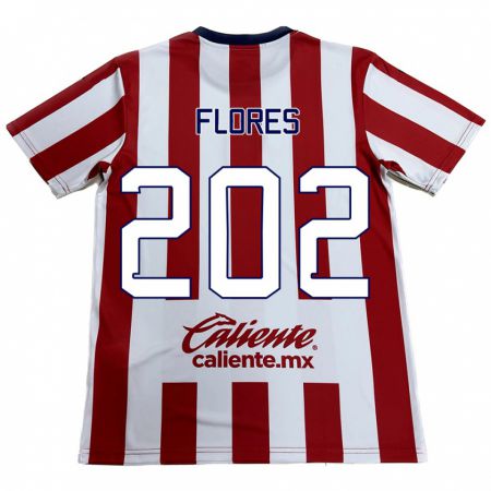 Kandiny Kinderen Daniel Flores #202 Rood Wit Thuisshirt Thuistenue 2024/25 T-Shirt