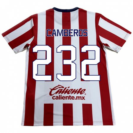 Kandiny Bambino Maglia Hugo Camberos #232 Rosso Bianco Kit Gara Home 2024/25 Maglietta