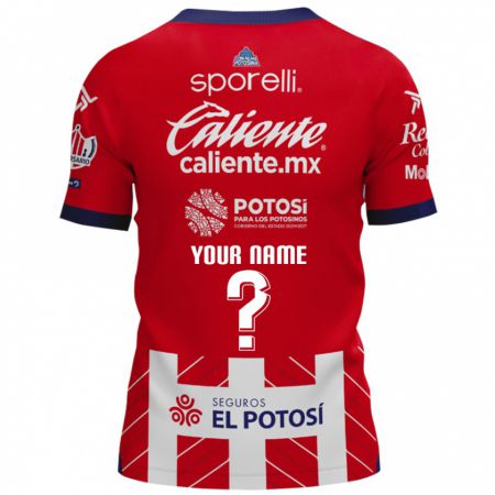 Kandiny Niño Camiseta Su Nombre #0 Rojo Blanco 1ª Equipación 2024/25 La Camisa