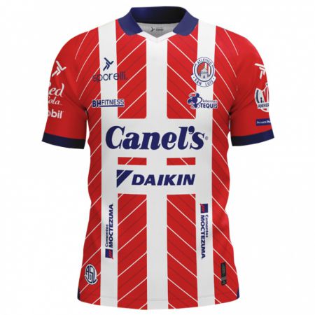 Kandiny Niño Camiseta César López #23 Rojo Blanco 1ª Equipación 2024/25 La Camisa