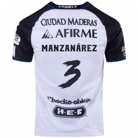 Kandiny Niño Camiseta Óscar Manzanárez #3 Azul Negro 1ª Equipación 2024/25 La Camisa