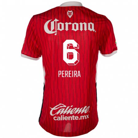 Kandiny Kinderen Federico Pereira #6 Rood Wit Thuisshirt Thuistenue 2024/25 T-Shirt België