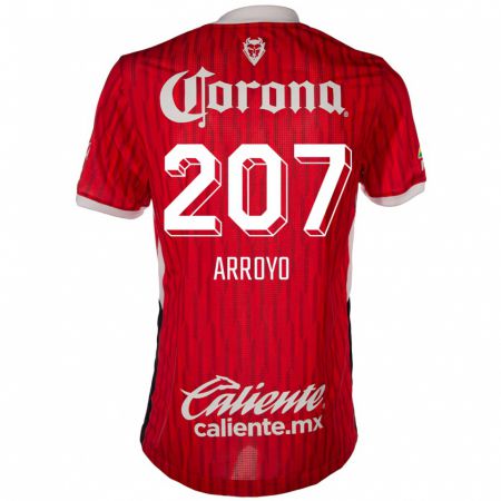 Kandiny Niño Camiseta José Arroyo #207 Rojo Blanco 1ª Equipación 2024/25 La Camisa México