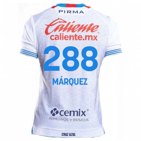 Kandiny Niño Camiseta Víctor Márquez #288 Blanco Azul 2ª Equipación 2024/25 La Camisa