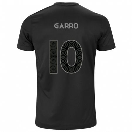 Kandiny Bambino Maglia Rodrigo Garro #10 Nero Kit Gara Away 2024/25 Maglietta