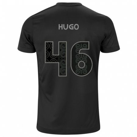 Kandiny Bambino Maglia Hugo #46 Nero Kit Gara Away 2024/25 Maglietta