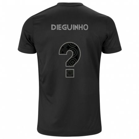 Kandiny Bambino Maglia Dieguinho #0 Nero Kit Gara Away 2024/25 Maglietta