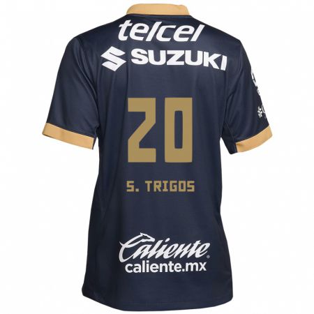 Kandiny Kinderen Santiago Trigos #20 Obsidiaan Goud Wit Uitshirt Uittenue 2024/25 T-Shirt