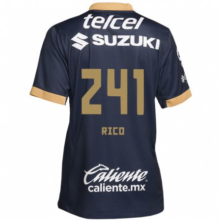 Kandiny Bambino Maglia Ángel Rico #241 Ossidiana Oro Bianco Kit Gara Away 2024/25 Maglietta