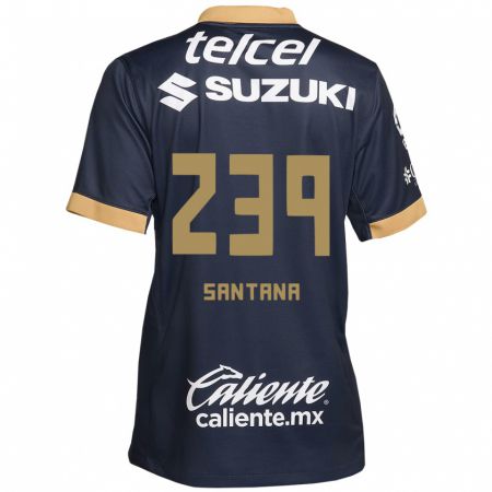 Kandiny Bambino Maglia Guillermo Santana #239 Ossidiana Oro Bianco Kit Gara Away 2024/25 Maglietta