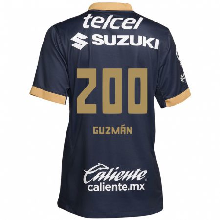 Kandiny Bambino Maglia Alan Guzmán #200 Ossidiana Oro Bianco Kit Gara Away 2024/25 Maglietta