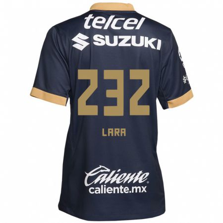 Kandiny Bambino Maglia Pablo Lara #232 Ossidiana Oro Bianco Kit Gara Away 2024/25 Maglietta