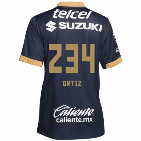 Kandiny Bambino Maglia Jorge Ortiz #234 Ossidiana Oro Bianco Kit Gara Away 2024/25 Maglietta