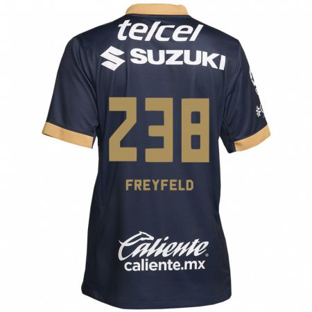 Kandiny Kinderen Julián Freyfeld #238 Obsidiaan Goud Wit Uitshirt Uittenue 2024/25 T-Shirt