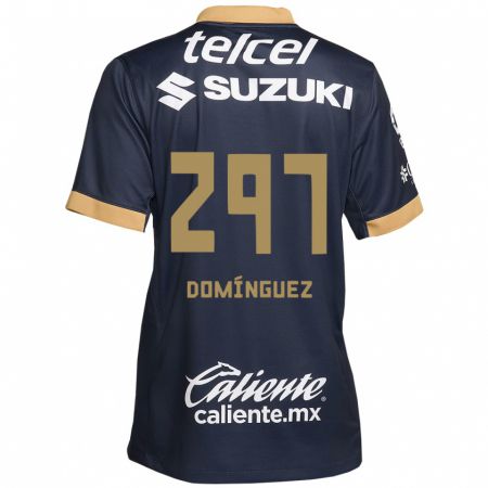 Kandiny Bambino Maglia Julio Domínguez #297 Ossidiana Oro Bianco Kit Gara Away 2024/25 Maglietta