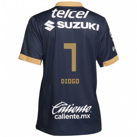 Kandiny Kinder Diogo #7 Obsidian Gold Weiß Auswärtstrikot Trikot 2024/25 T-Shirt Österreich