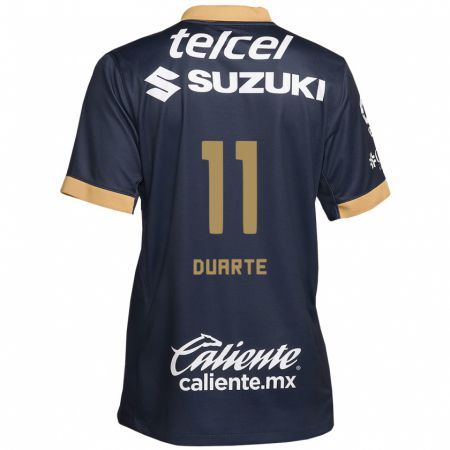 Kandiny Kinderen Luz Duarte #11 Obsidiaan Goud Wit Uitshirt Uittenue 2024/25 T-Shirt