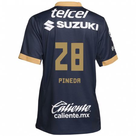 Kandiny Kinder Grecia Pineda #28 Obsidian Gold Weiß Auswärtstrikot Trikot 2024/25 T-Shirt Österreich