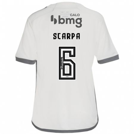 Kandiny Bambino Maglia Gustavo Scarpa #6 Bianco Kit Gara Away 2024/25 Maglietta