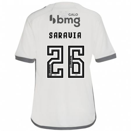 Kandiny Kinder Renzo Saravia #26 Cremefarben Auswärtstrikot Trikot 2024/25 T-Shirt Österreich