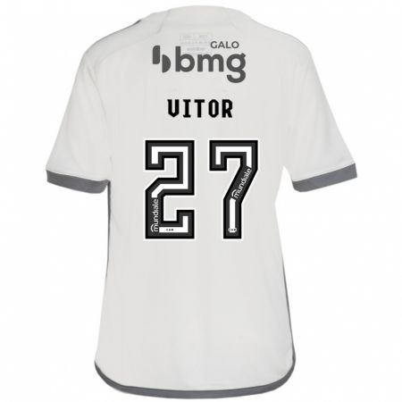 Kandiny Kinder Paulo Vitor #27 Cremefarben Auswärtstrikot Trikot 2024/25 T-Shirt Österreich