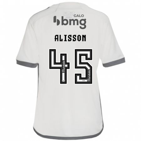 Kandiny Bambino Maglia Alisson #45 Bianco Kit Gara Away 2024/25 Maglietta