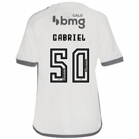 Kandiny Bambino Maglia Vitor Gabriel #50 Bianco Kit Gara Away 2024/25 Maglietta