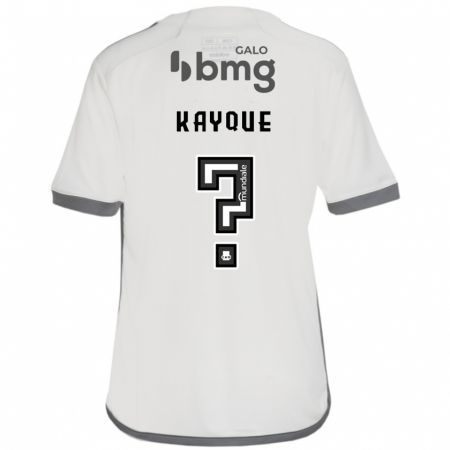 Kandiny Bambino Maglia Kayque #0 Bianco Kit Gara Away 2024/25 Maglietta