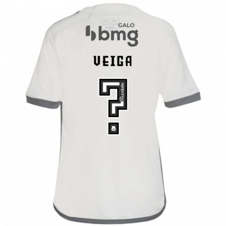 Kandiny Kinderen Gustavo Veiga #0 Gebroken Wit Uitshirt Uittenue 2024/25 T-Shirt België