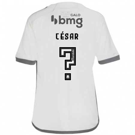 Kandiny Kinder Julio César #0 Cremefarben Auswärtstrikot Trikot 2024/25 T-Shirt Österreich