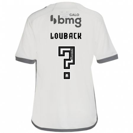 Kandiny Bambino Maglia Lucas Louback #0 Bianco Kit Gara Away 2024/25 Maglietta