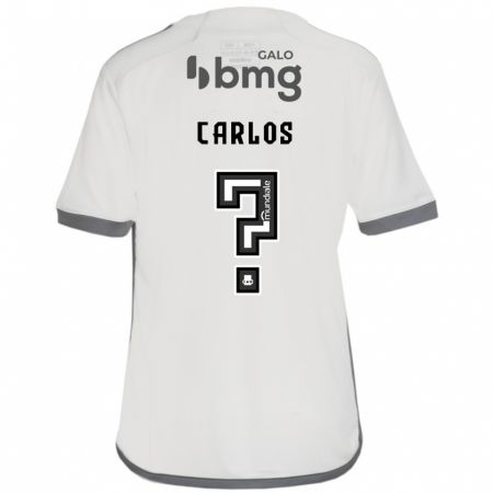 Kandiny Kinderen Luiz Carlos #0 Gebroken Wit Uitshirt Uittenue 2024/25 T-Shirt