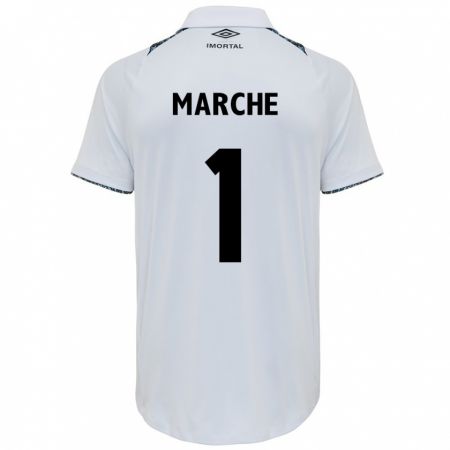 Kandiny Bambino Maglia Agustín Marchesín #1 Bianco Blu Kit Gara Away 2024/25 Maglietta