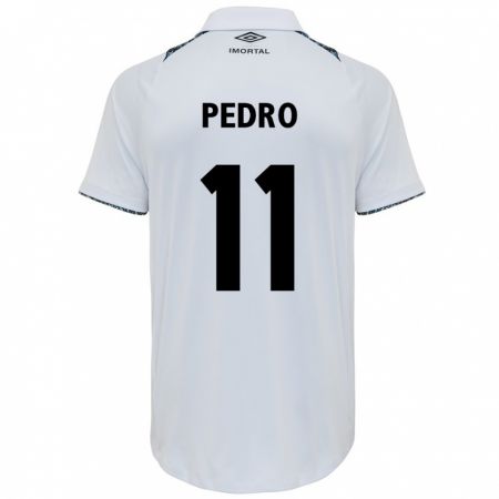 Kandiny Bambino Maglia João Pedro #11 Bianco Blu Kit Gara Away 2024/25 Maglietta