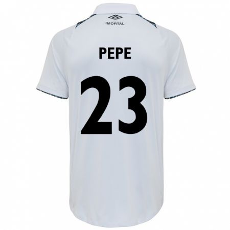 Kandiny Bambino Maglia Pepê #23 Bianco Blu Kit Gara Away 2024/25 Maglietta