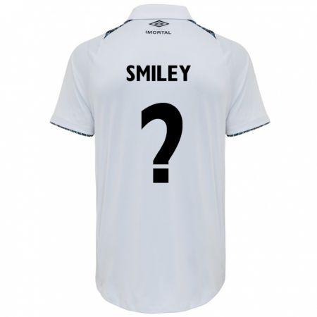 Kandiny Bambino Maglia Smiley #0 Bianco Blu Kit Gara Away 2024/25 Maglietta