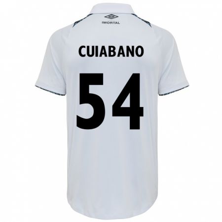 Kandiny Bambino Maglia Cuiabano #54 Bianco Blu Kit Gara Away 2024/25 Maglietta