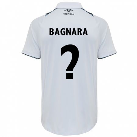 Kandiny Bambino Maglia Vinicius Bagnara #0 Bianco Blu Kit Gara Away 2024/25 Maglietta