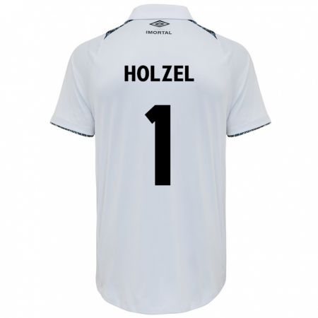 Kandiny Bambino Maglia Vivi Holzel #1 Bianco Blu Kit Gara Away 2024/25 Maglietta