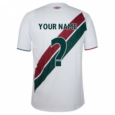 Kandiny Bambino Maglia Il Tuo Nome #0 Bianco Verde Marrone Kit Gara Away 2024/25 Maglietta