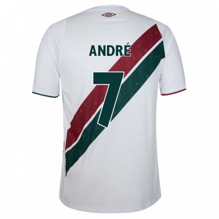 Kandiny Kinderen André #7 Wit Groen Kastanjebruin Uitshirt Uittenue 2024/25 T-Shirt