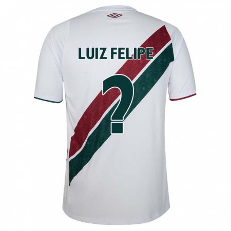 Kandiny Kinderen Luiz Felipe #0 Wit Groen Kastanjebruin Uitshirt Uittenue 2024/25 T-Shirt België