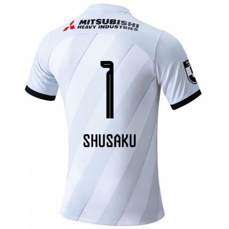 Kandiny Bambino Maglia Shusaku Nishikawa #1 Bianco Grigio Kit Gara Away 2024/25 Maglietta